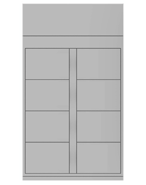 Dessin d'atelier de réfrigérateur à 8 portes
